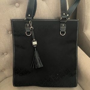 Jones New York black logo tote bag